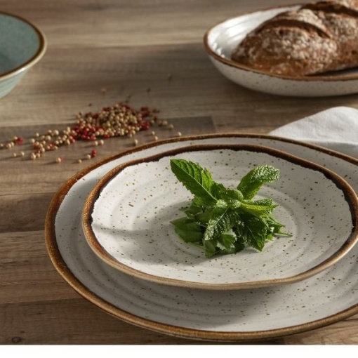 Platou servire oval Rustic Blend White 34,5cm 27020966 - Img 2