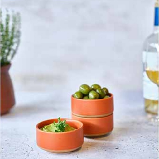 Set 3 boluri tapas/mezze Terracotta Dela 10,5x5cm 5918005 - Img 2