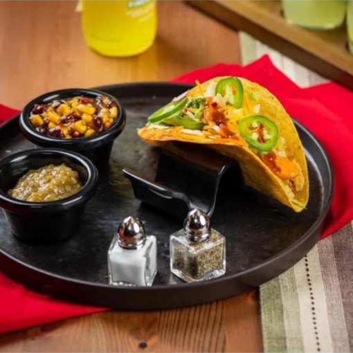 Suport taco melamina 2 locuri 12x5.7x4cm 10277BKEU - Img 2