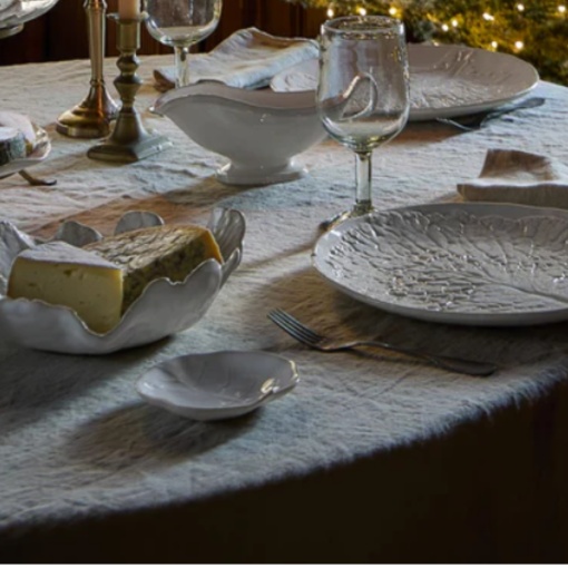 Farfurie suport Silvina fennel white 13cm QLP131-FWH - Img 2