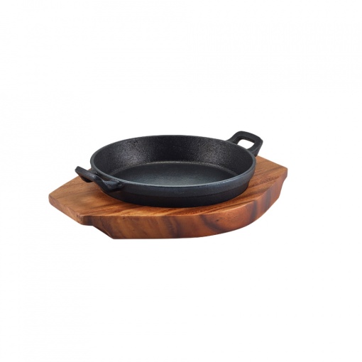 Platou lemn vas Vintage Steel 21x27x2,5cm TRIV-C183 - Img 2