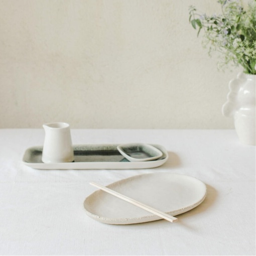 Platou servire oval Wabi Blanc 25x36cm JA964381 - Img 2