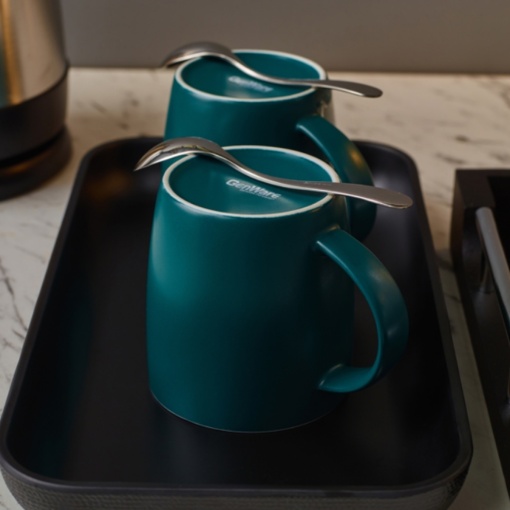 Cana ceai Genware Matt Teal 350ml 322139MT - Img 2