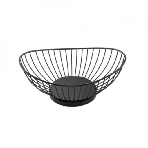 Cos metal negru paine 23x15cm 10822 - Img 3
