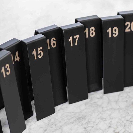 Set numere masa 1-25 otel inoxidabil negru 5x7x17cm 12796 - Img 2