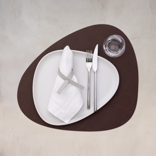 Table mat Curve Dark Brown Nupo L 37x44cm 981078 - Img 2