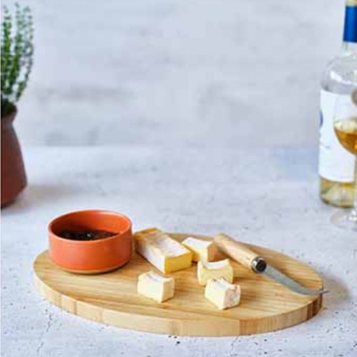 Bol tapas/mezze+platou lemn+cutit branza Dela 35x23cm 5918002 - Img 2