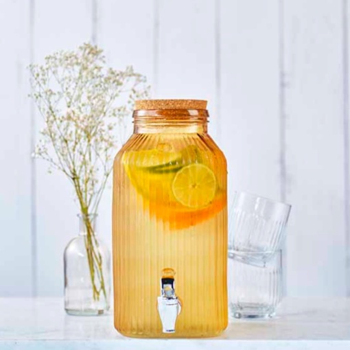 Dispenser limonada 3,35L Ocru Raya 19,5x14x28,5cm 5426007 - Img 2