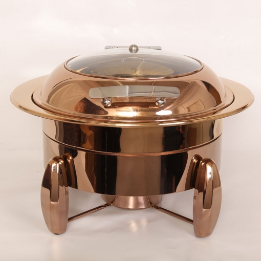 Chafing dish rotund cupru 49cm 4L 10435 - Img 4
