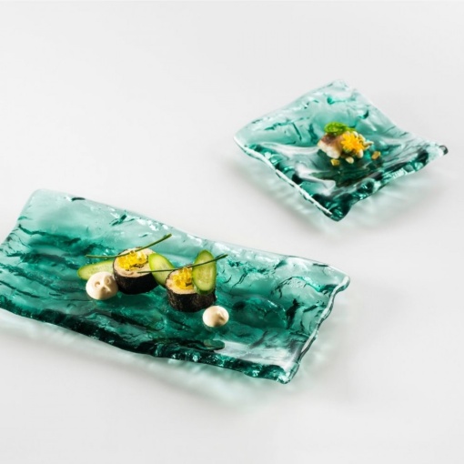 Mini platou MAR GREEN 15X14cm XGLAS-1512V - Img 2