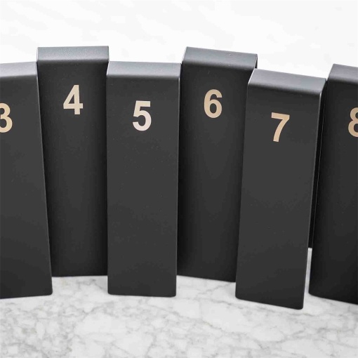 Set numere masa 1-25 otel inoxidabil negru 5x7x17cm 12796 - Img 3