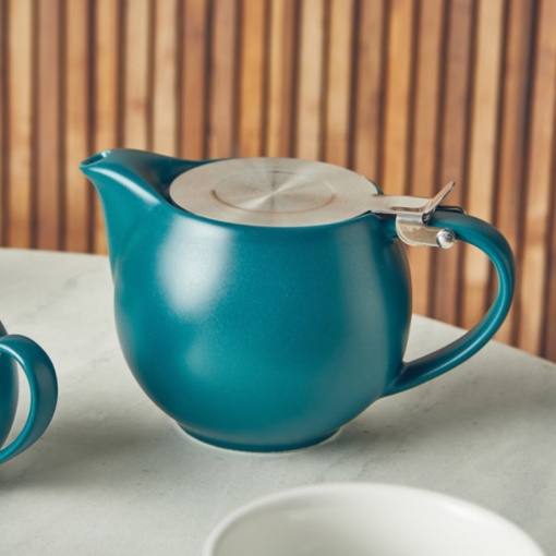 Ceainic portelan Genware Matt Teal 500ml 395950MT - Img 2