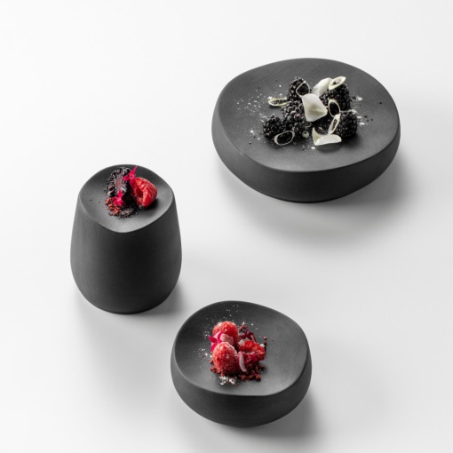 Farfurie podium negru Duna 14x4cm B0355-0510 - Img 2