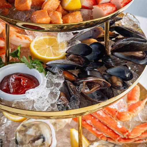 Suport servire fructe de mare gold 35cm 12037 - Img 5