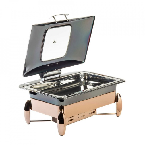 Chafing dish combo GN 1/1 gaz-plita inductie negru - Img 2