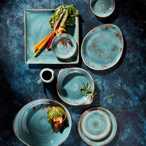 Farfurie asimetrica aperitiv Blue Steelite Craft 25.5cm 11300521 - Img 2