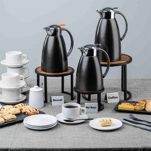 Set 3 inaltatoare bufet rotunde metal negru 25.5x20.5cm 12503 - Img 4