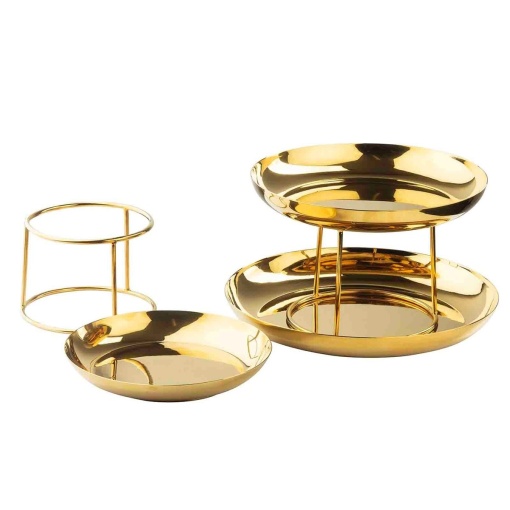 Suport servire fructe de mare gold 35cm 12037 - Img 2
