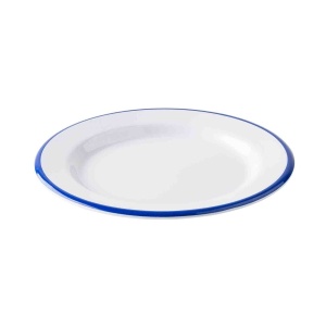 Farfurie melamina Canteen alb/albastru 20cm 12172EU