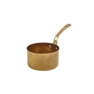 Mini sosiera cu maner Gold Vintage Steel 7.8x4.5cm SMS8GDV