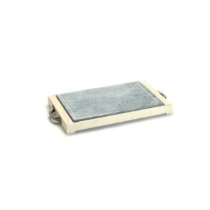 Platou lemn cu piatra vulcanica alb 25x40cm BIS13.099274.020