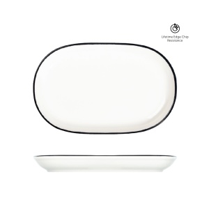 Platou oval rotunjit Modest Black 37 cm 19001-143037