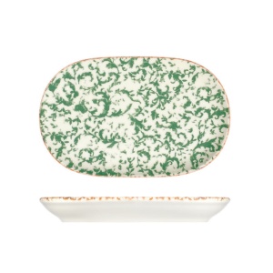 Platou oval Venecia Green 37x24cm 20641-143037
