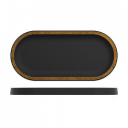 Platou servire oval melamina Copper Black Utah 32x15cm UH320317