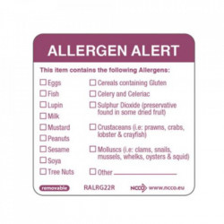 Eticheta detasabila alergeni ( 500 ) Genware 5x5cm RALRG22R