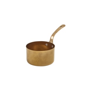 Mini sosiera cu maner Gold Vintage Steel 7x3.75cm SMS7GDV