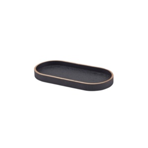 Tava ovala lemn servire ceai 23x11x2cm WVT-V23BK