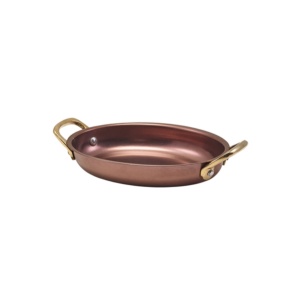 Vas oval servire Copper Vintage Steel 16.5x12.5x3cm SSD16CV