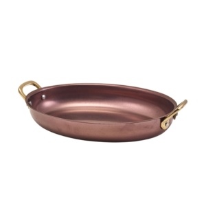 Vas oval servire Copper Vintage Steel 24.5x17.5x4cm SSD24CV