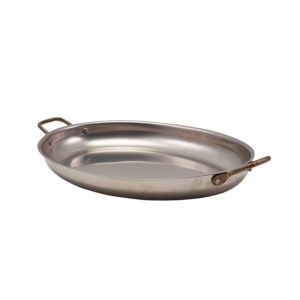 Vas oval servire Vintage Steel 37.5x26cm SSD38V