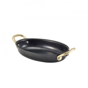 Vas oval servire Vintage Steel Black 18,5x13,5cm SSD18BKV