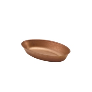 Vas servire oval Copper Vintage Steel 17.5x11x3cm SSD1711CV