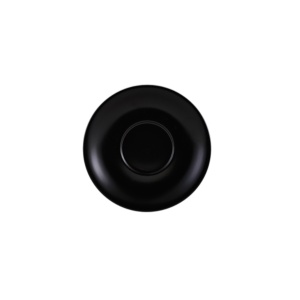 Farfurie ceasca cafea Genware Matt Black 13.5cm 182113MBK