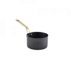 Mini sosiera cu maner Vintage Steel Black 9x5,25cm SMS9BKV