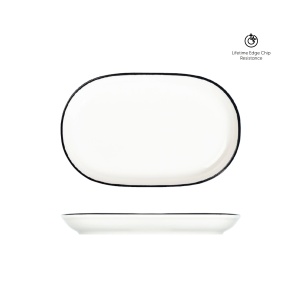 Platou oval rotunjit Modest Black 28 cm 19001-143028