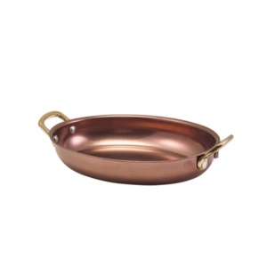 Vas oval servire Copper Vintage Steel 20.75x15.75x3.75cm SSD21CV