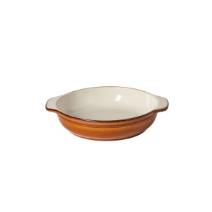 Vas rotund gratinat Poterie Cream Caramel 25cm 830ml AP251-CRM