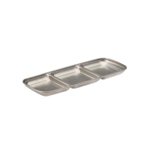 Platou servire 3 compartimente Utopia Vintage Steel 22x9cm F81006
