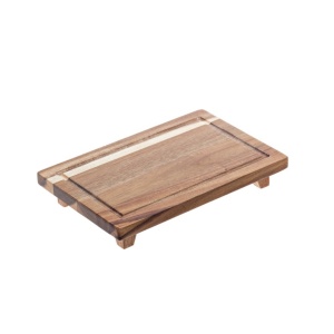 Platou servire canelura lemn acacia 20x30x5cm S5035
