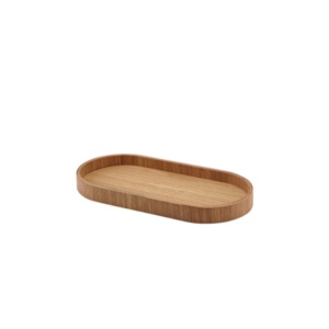 Tava ovala lemn servire ceai 23x11x2cm WVT-V23L