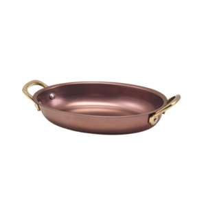 Vas oval servire Copper Vintage Steel 18.5x13.5x3.25cm SSD18CV