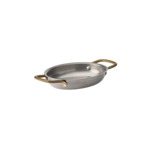 Vas oval servire Utopia Vintage Steel 16.5x12.5cm F91414