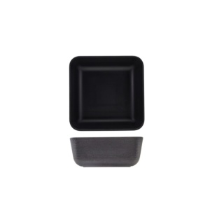 Bol bufet negru patrat Melamina Jute 25x10cm JT251102