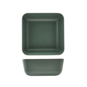 Bol bufet verde patrat Melamina Jute 25x10cm JT251167