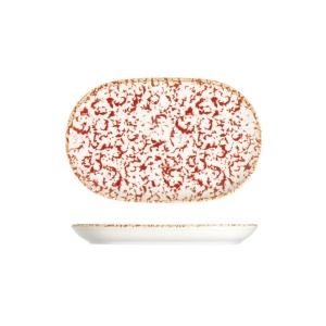 Platou oval Venecia Maroon 33x21cm 20643-143033