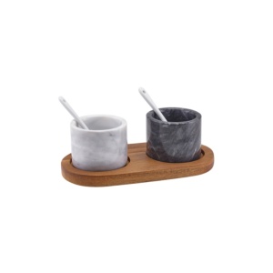 Set sare piper marmura 7x5.6cm MBL-SPBWL